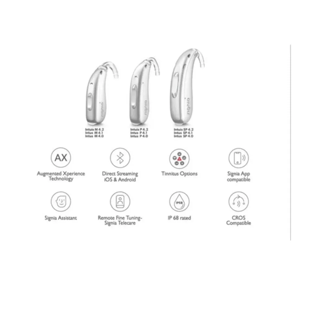 Signia Intuis 4.0 (SP/P/M) BTE Hearing Aid, Digital Battery Operated Hearing Aid