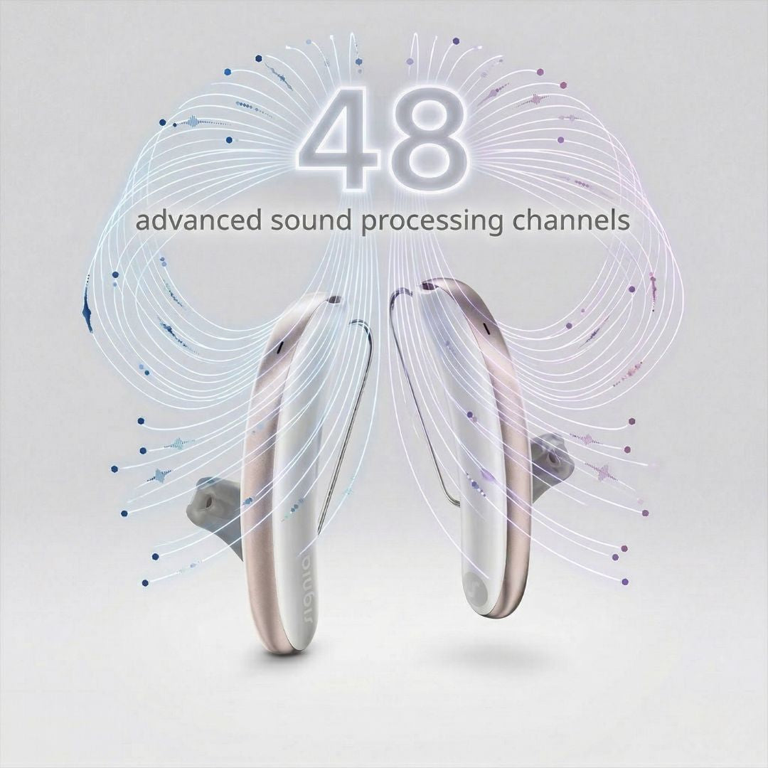 Signia Styletto 7IX with CROS | Slim RIC Rechargeable Hearing Aid with Charger