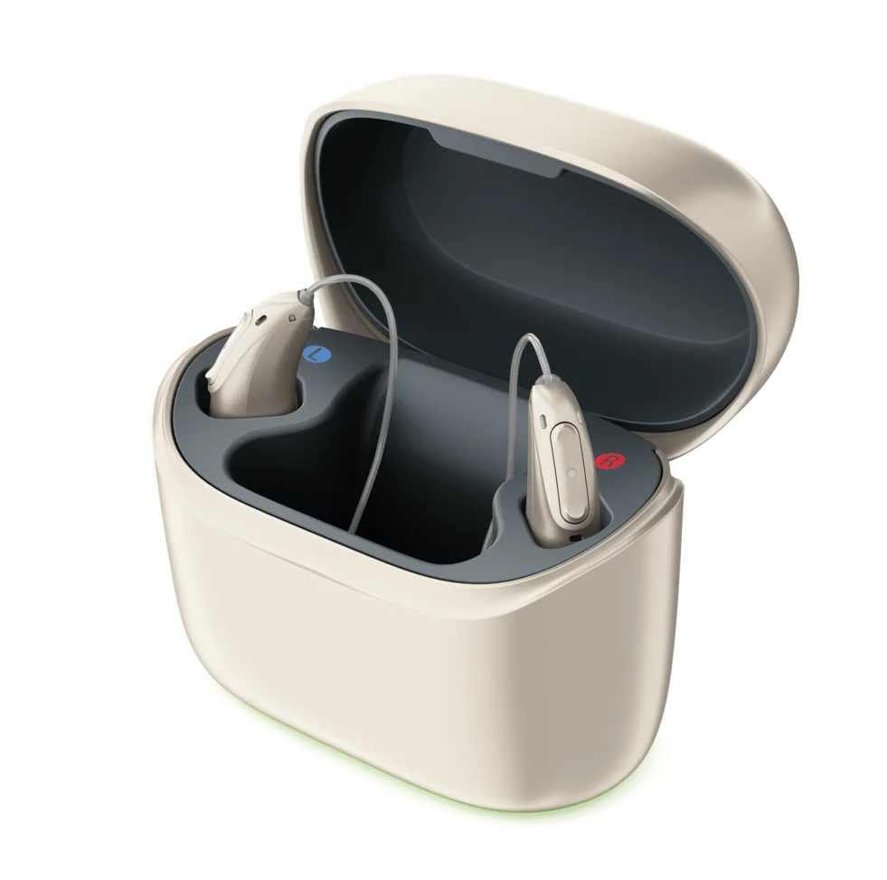 Phonak Lumity Audeo L90-R with CROS | Rechargeable RIC Bluetooth Enabled Hearing Aid with Charger