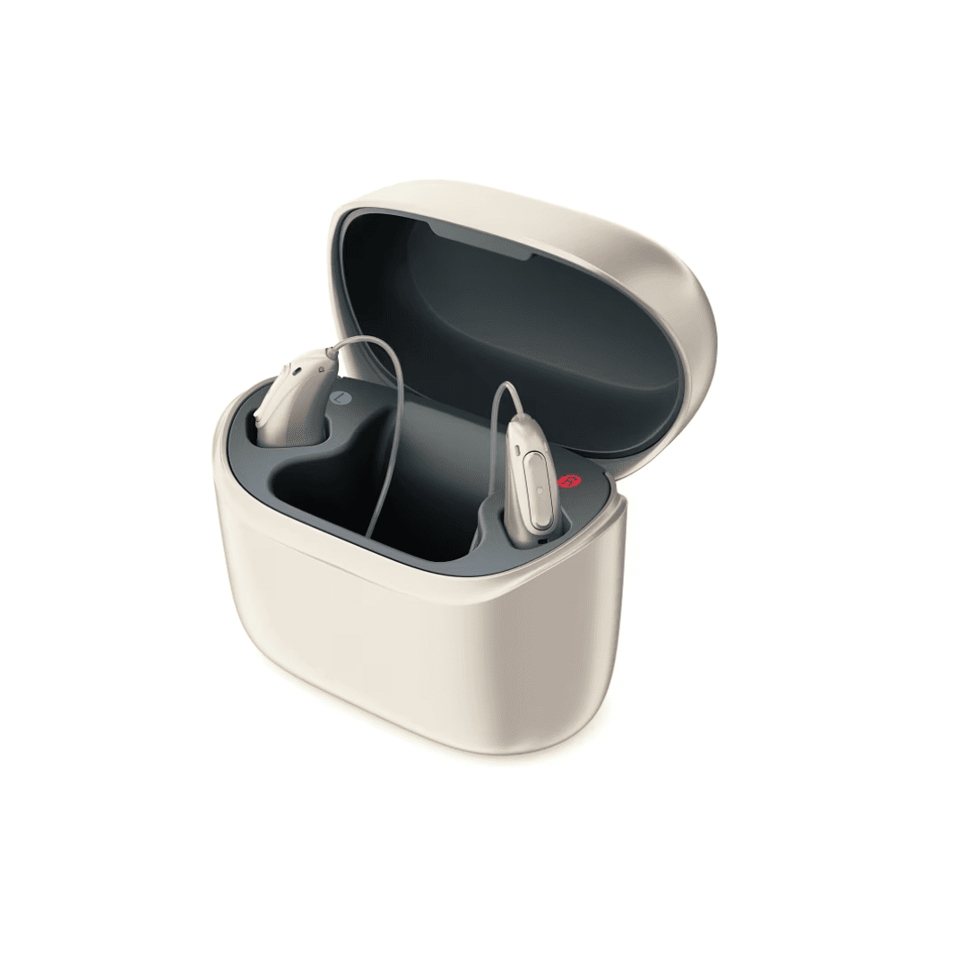 Phonak Terra+ RIC Rechargeable| Digital Hearing Aid with Bluetooth & Direct Streaming, 10 Channel With Charger