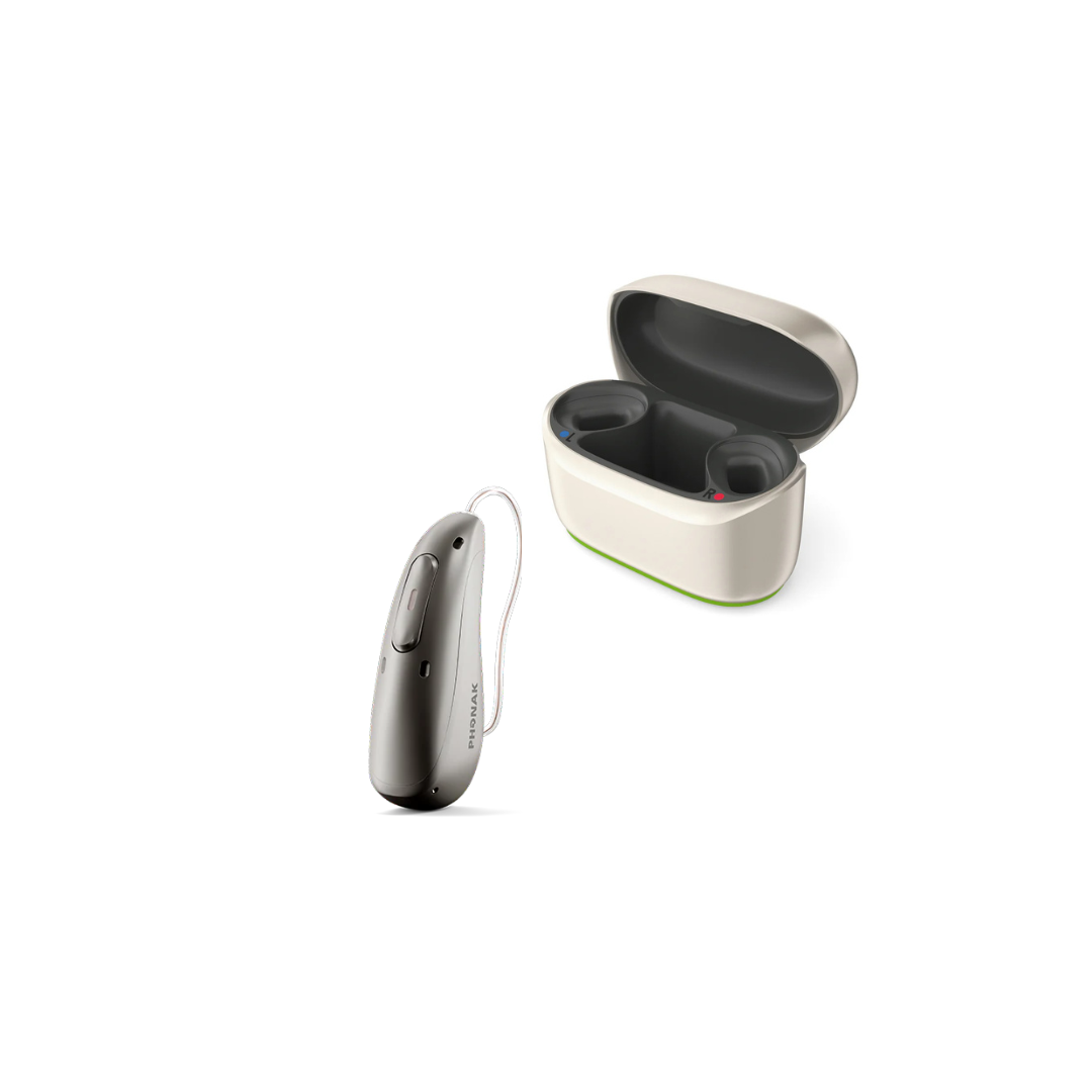 Phonak Audéo I50-R Infinio - AI Powered Rechargeable Hearing Aid with Charger