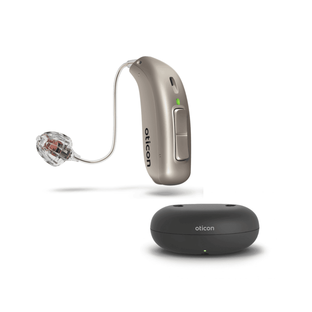 Oticon OPN S1 Mini RITE RIC Hearing Aid Rechargeable, Noise Cancellation for Deaf