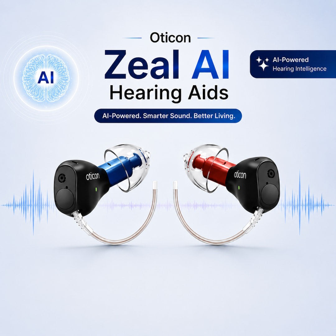 Oticon Zeal Rechargeable In-The-Ear Hearing Aid with AI Sound Processing, Bluetooth LE Audio & Auracast