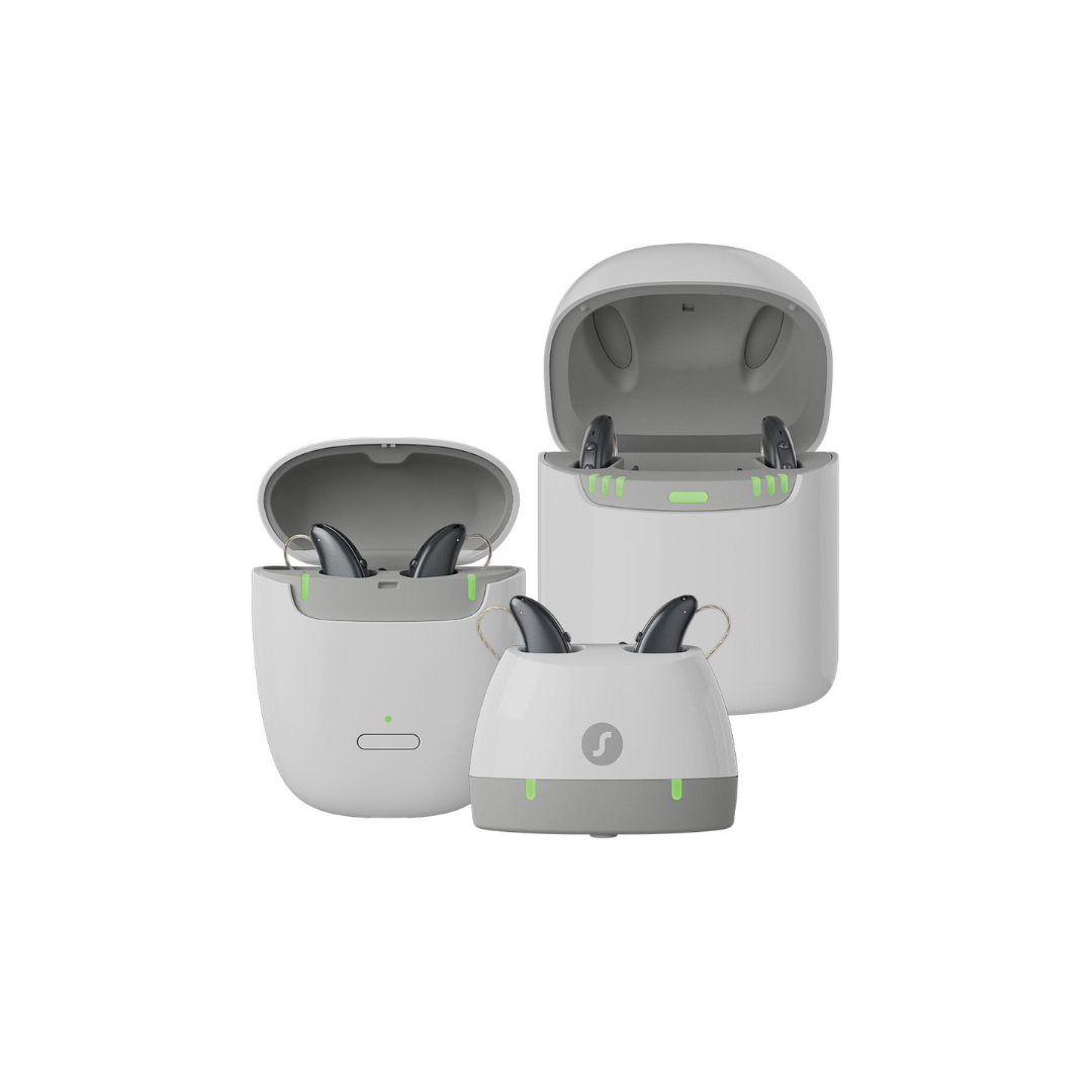 Signia Pure Charge&Go 3 IX Bluetooth RIC Hearing Aids with Portable Charger – Hearing Aids for Tinnitus, Beige Color