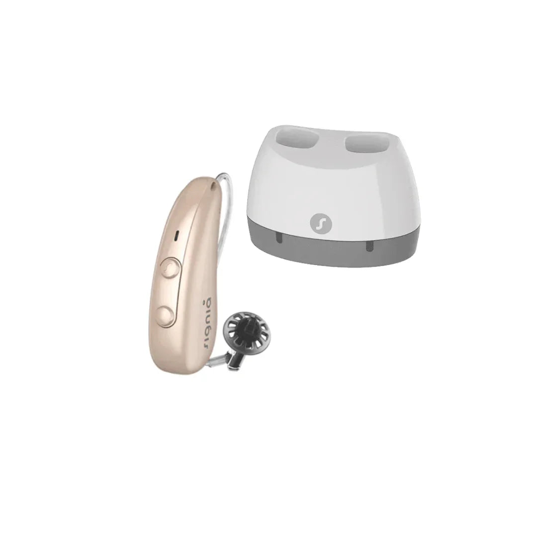 Signia Pure Charge& Go T 1 IX RIC Rechargeable Hearing Aids - Beige Color