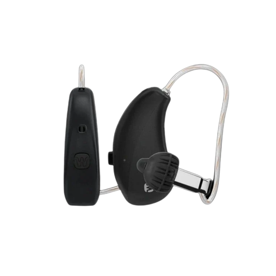 Widex Magnify MRR2D 50 Receiver in Canal (RIC) Rechargeable Battery Bluetooth Enabled, 2 Hearing Aids with charger